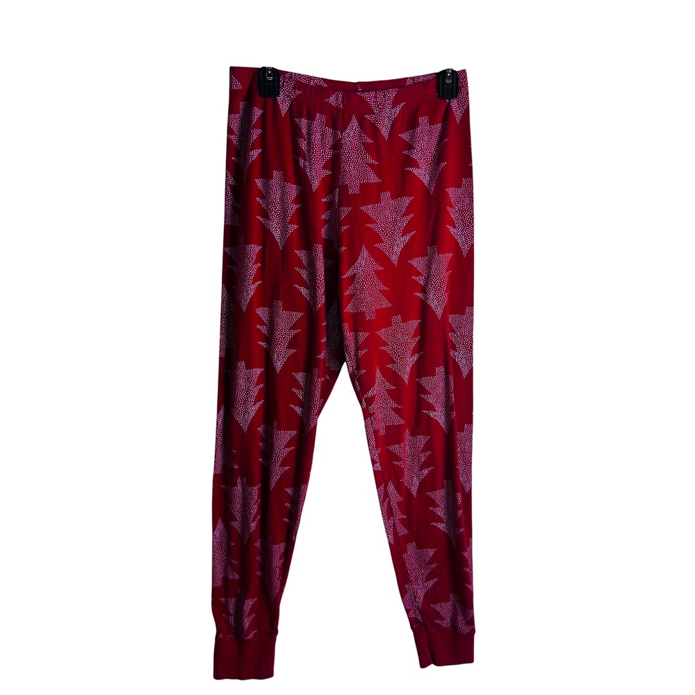 Carter's Pajama Pants Size M Red Christmas Tree Print Joggers Women